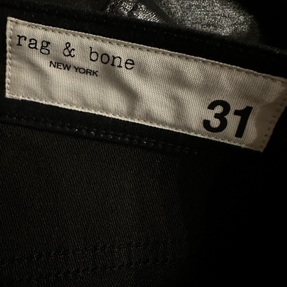 Rag & bone coated black Casey high rise ankle flare jeans size 31 - Picture 13 of 14